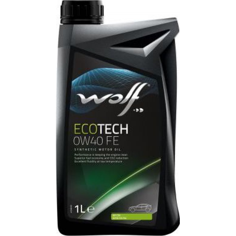 Масло моторное синтетическое - WOLF ECOTECH 0W40 FE, 1л (161061 / 8320507)